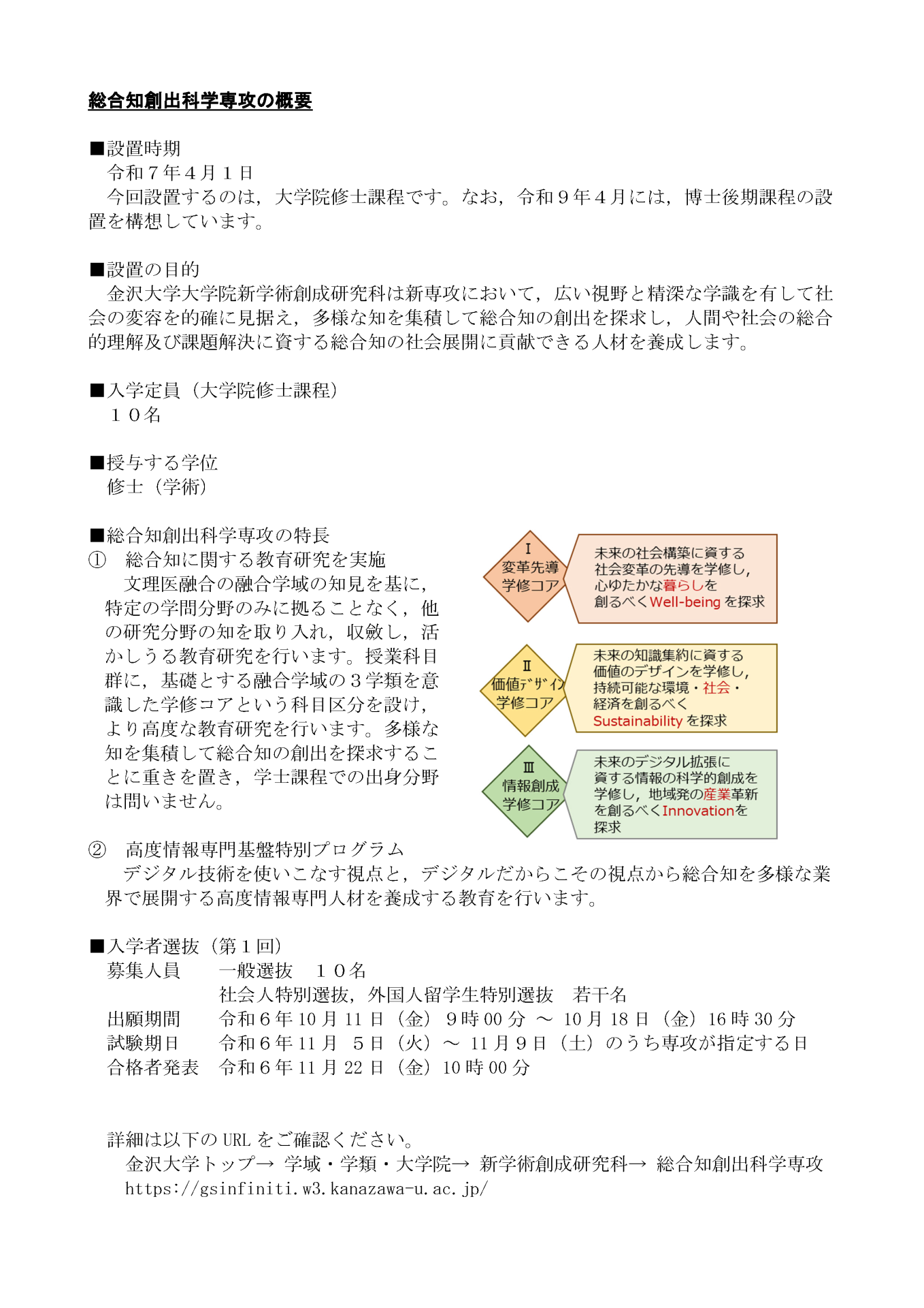 令和7(2025)年度大学院新学術創成研究科 総合知創出科学専攻 修士課程の設置が認められました！